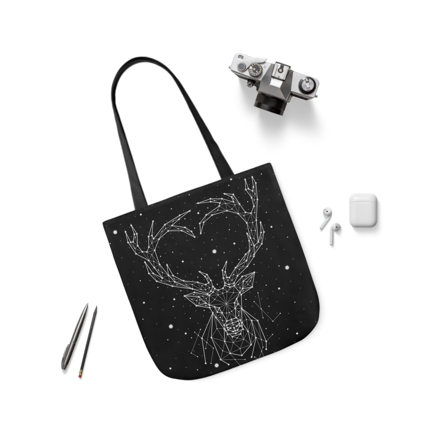 Deer Heart Constellation Canvas Tote Bag