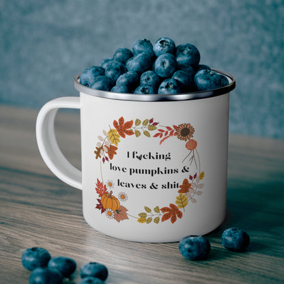 F*king Love Fall Enamel Camping Mug