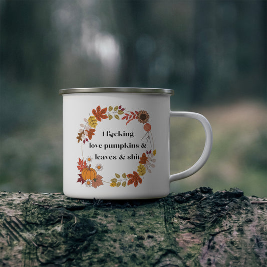 F*king Love Fall Enamel Camping Mug