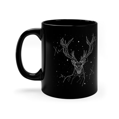 Deer Constellation 11oz Black Mug