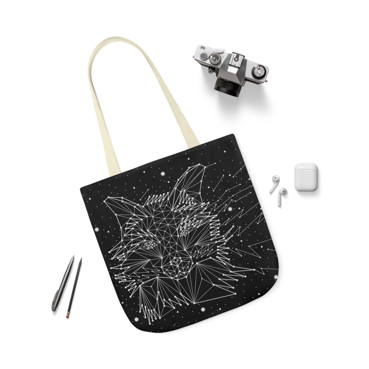 Fox Constellation Canvas Tote Bag