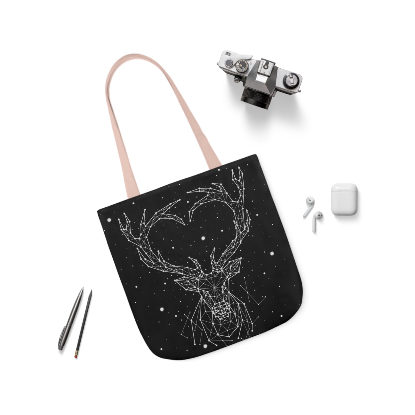 Deer Heart Constellation Canvas Tote Bag