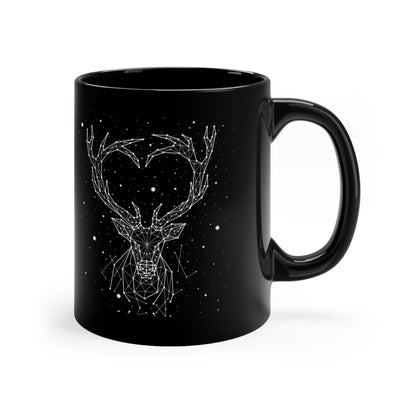 Deer Constellation 11oz Black Mug