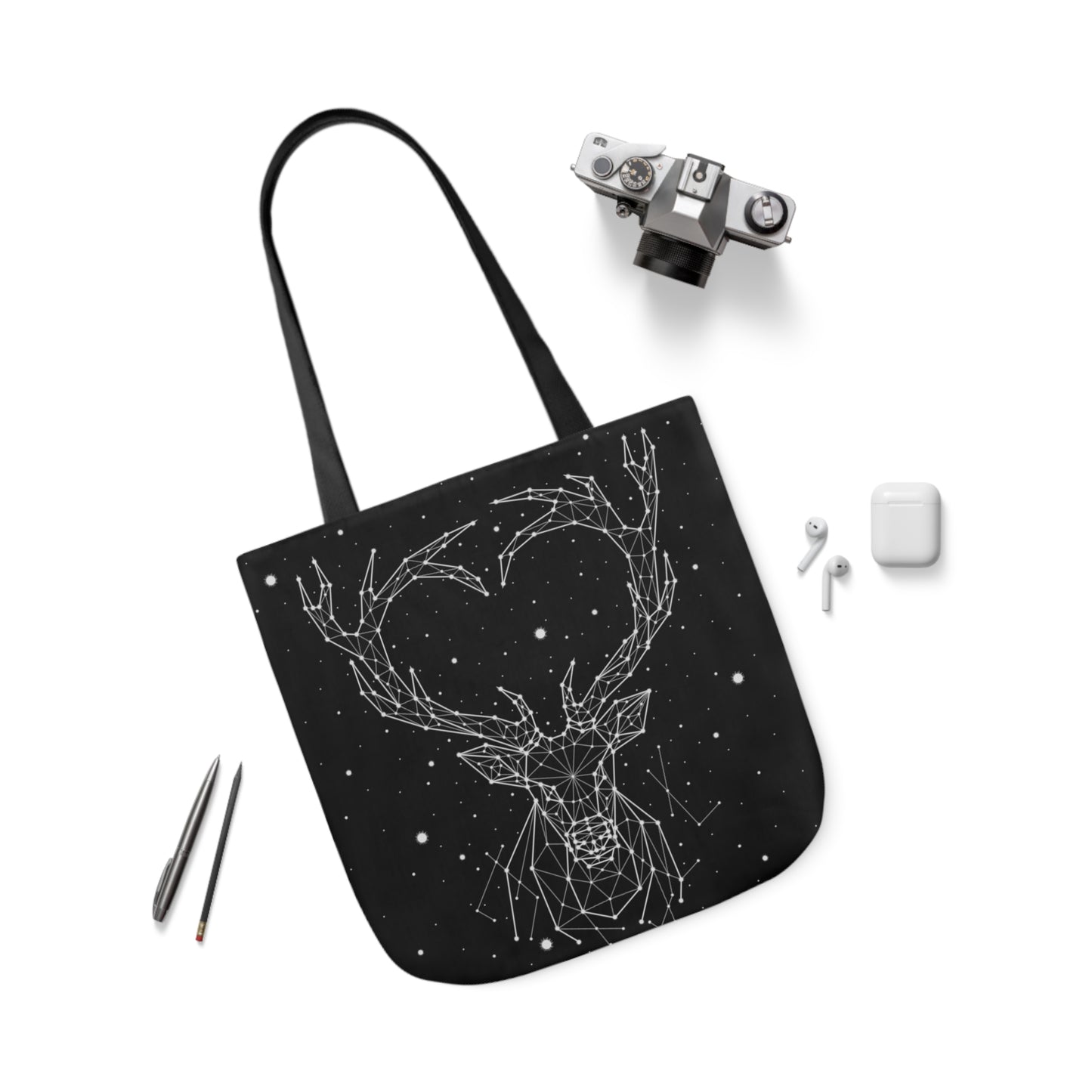 Deer Heart Constellation Canvas Tote Bag