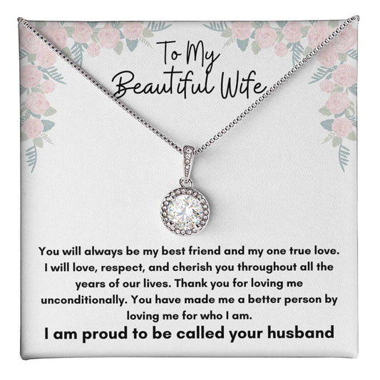 To My Beautiful Wife - Eternal Hope Necklace - To Wife From Husband