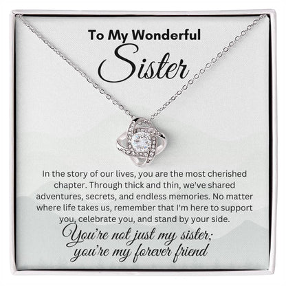 To My Sister | Love Knot Necklace