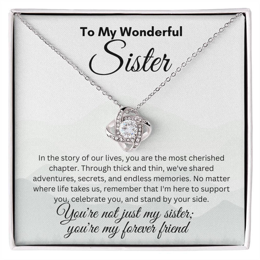 To My Sister | Love Knot Necklace