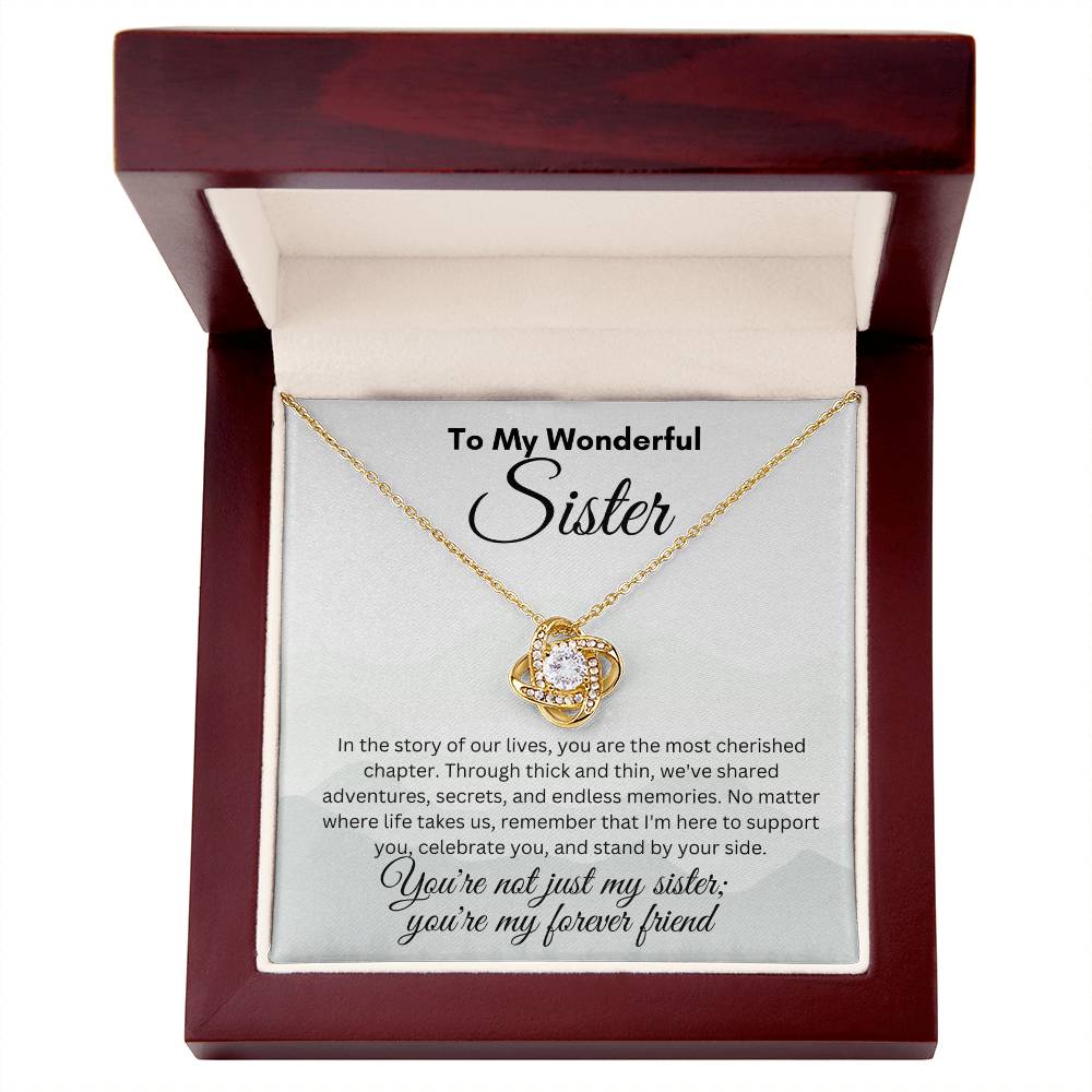 To My Sister | Love Knot Necklace