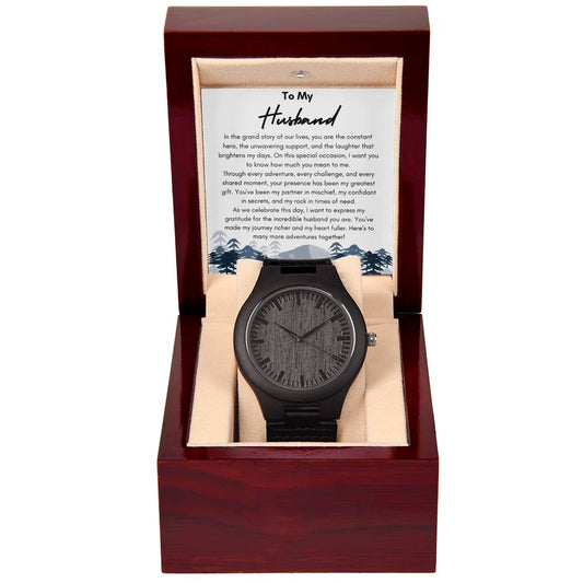 To My Husband - Wooden Watch - To Husband From Partner