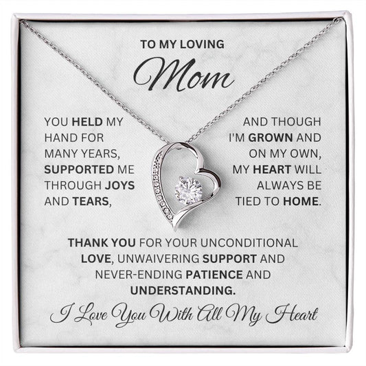 To My Loving Mom | I Love You With All My Heart - Forever Love Necklace